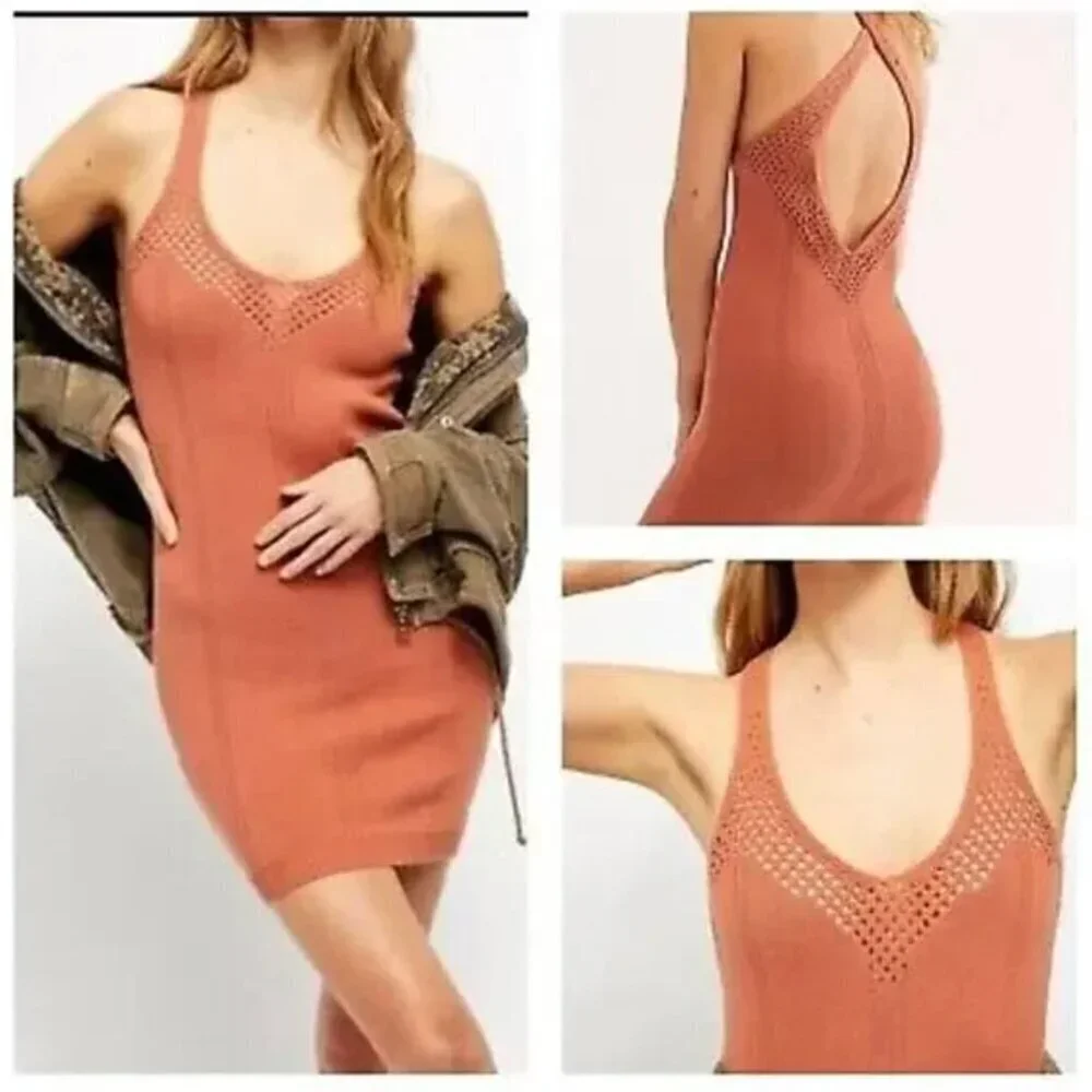 Intimately Free People Knockout Swit Slip Sweater Sleeveless Mini Dress Medium